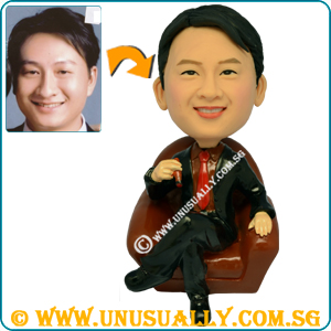 Custom 3D Smart Suit Boss On Sofa Figurine